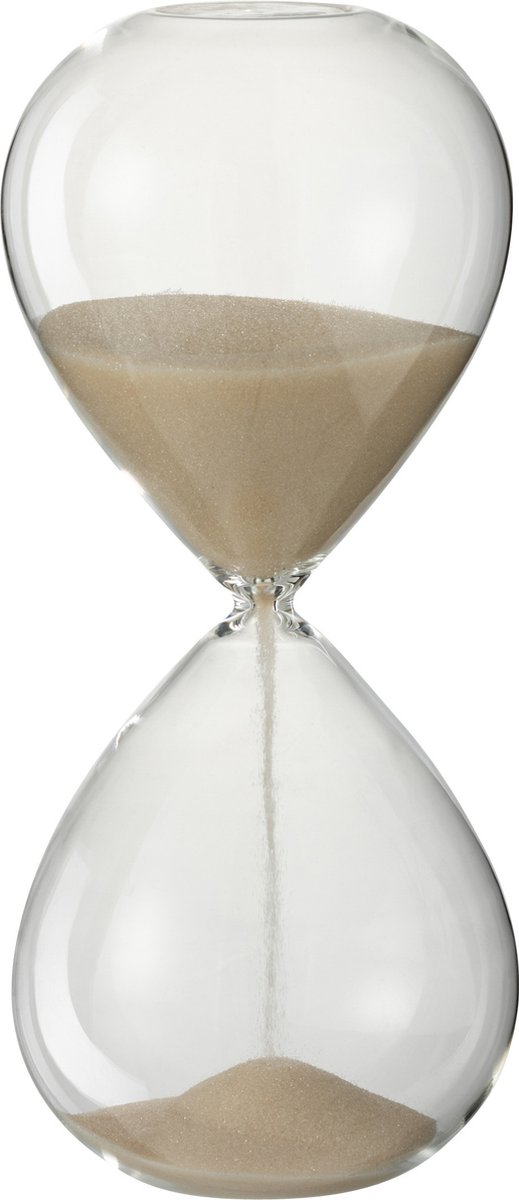   | glas | transparant - beige | 10x10x (h)25 cm